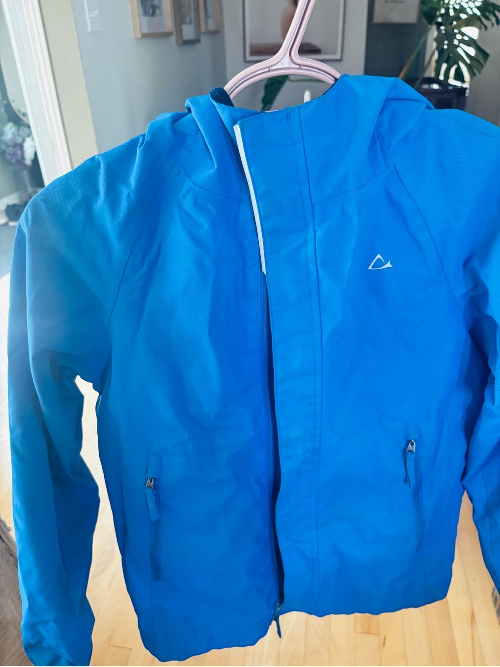 Kids Blue Waterproof Hooded Jacket